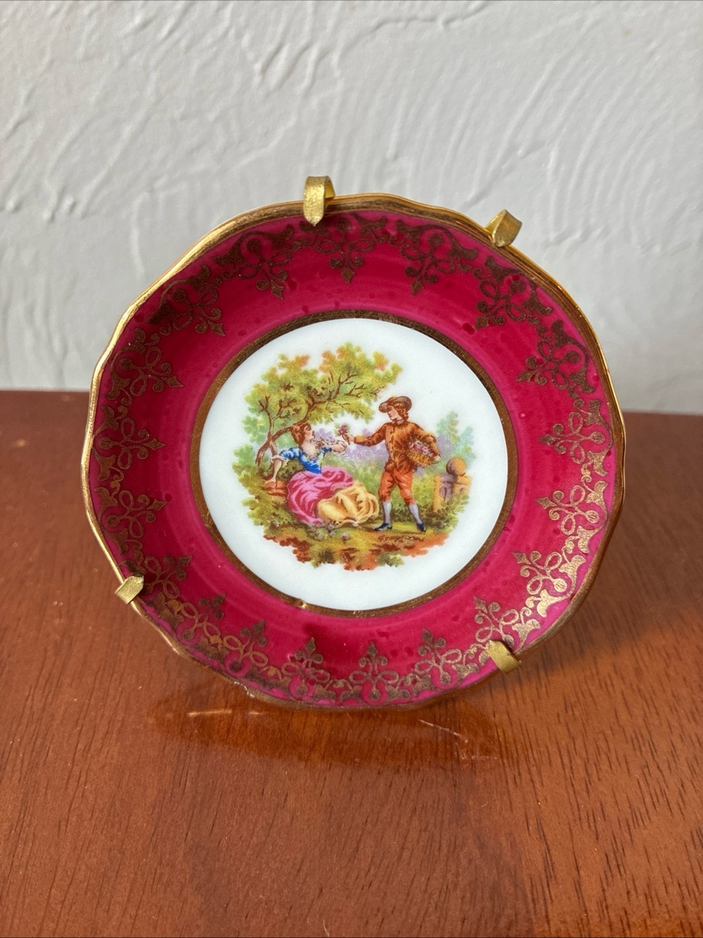 Limoges France Butter Pat and Stand has chip